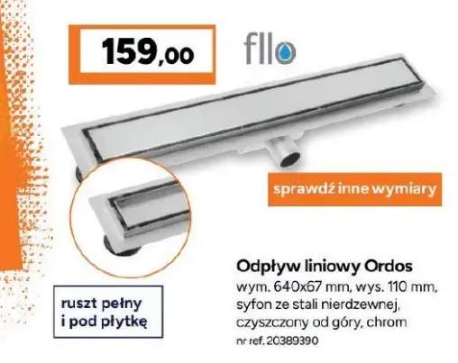 odpływ liniowy
