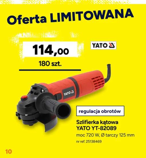 Szlifierka kątowa Yato YT-82089