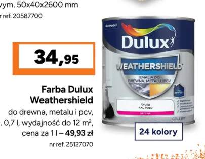 Farba do drewna metalu i pcv Dulux Weathershield