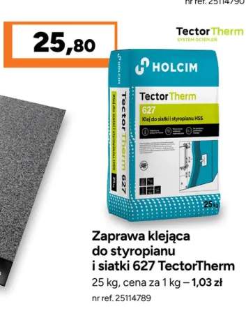 Zaprawa klejąca do styropianu i siatki Holcim 627 TectorTherm
