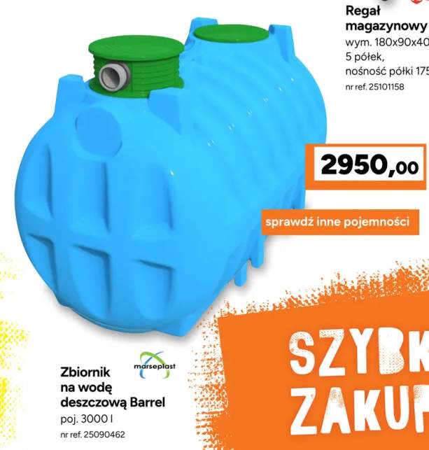 Zbiornik na wodę deszczową Marseplast Barrel