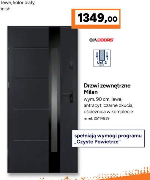 Drzwi zewnętrzne Milan