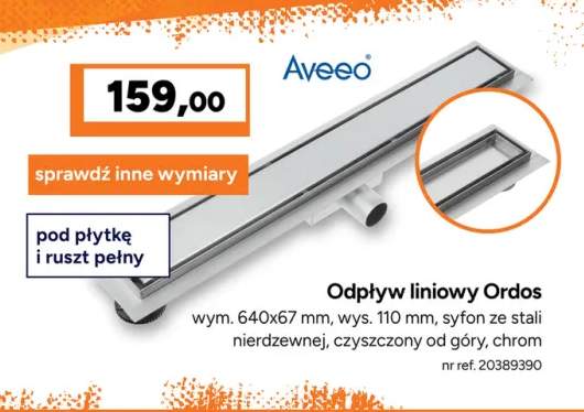 Odpływ liniowy Aveeo Ordos