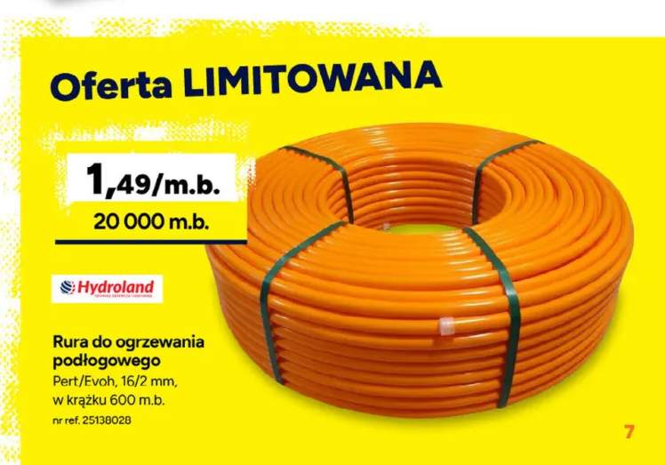 Rura do ogrzewania podłogowego Hydroland Pert/Evoh
