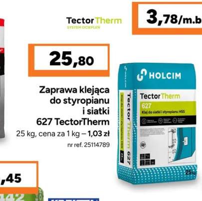 Zaprawa klejąca do styropianu i siatki 627 TectorTherm