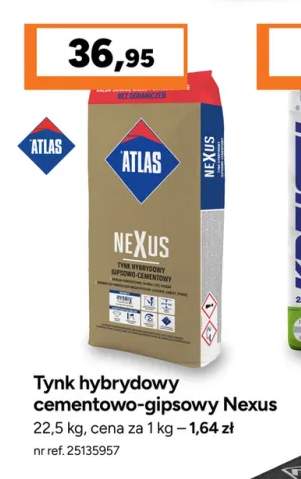 Tynk hybrydowy cementowo-gipsowy Nexus Atlas